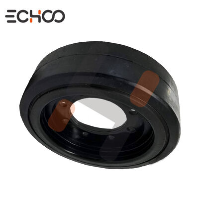 গুণ  High-Quality Road Machinery Rubber Roller Wheel Solid Tire Wheel for Pavers কারখানা